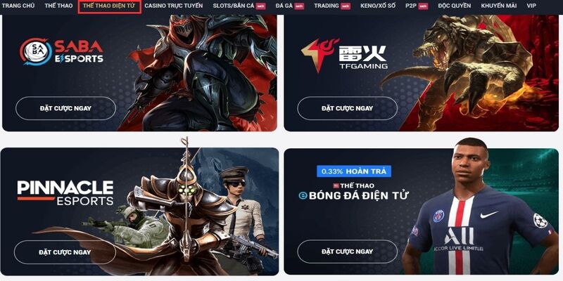 Ưu điểm khi cá cược e-sports online